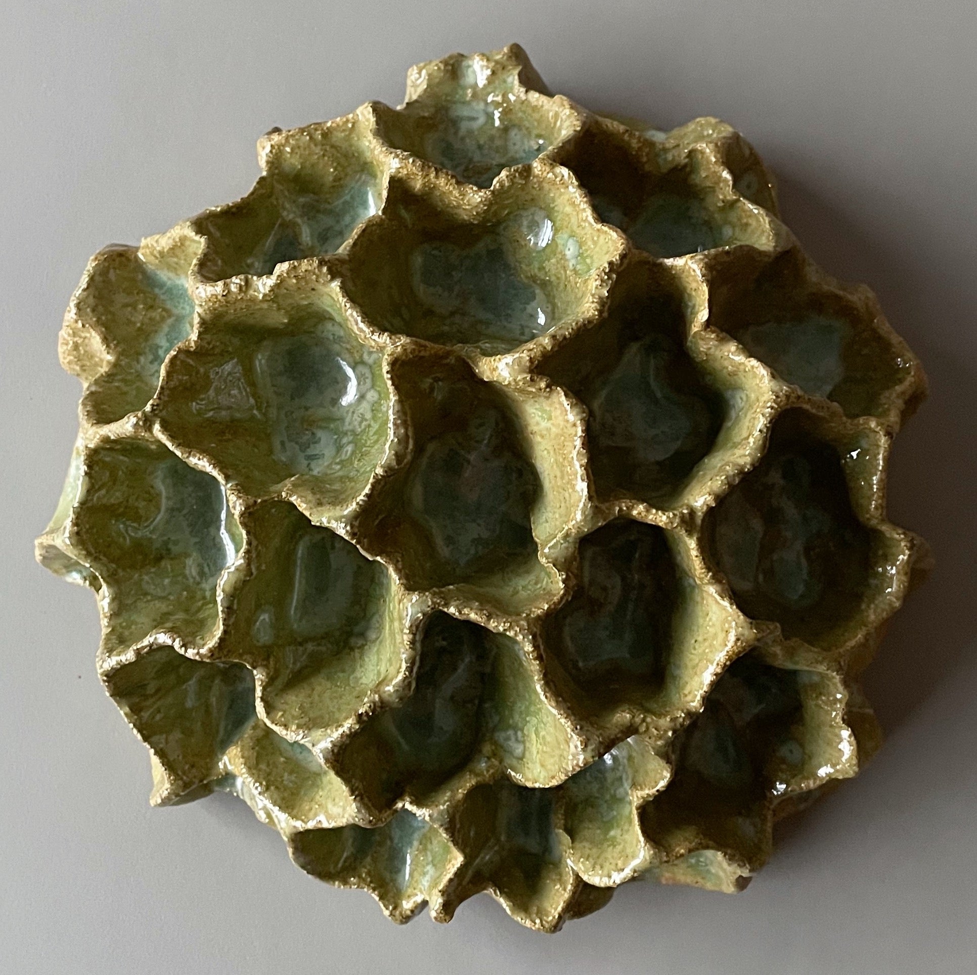 Væg Koral no. 29 - Brun/Grøn - Stor