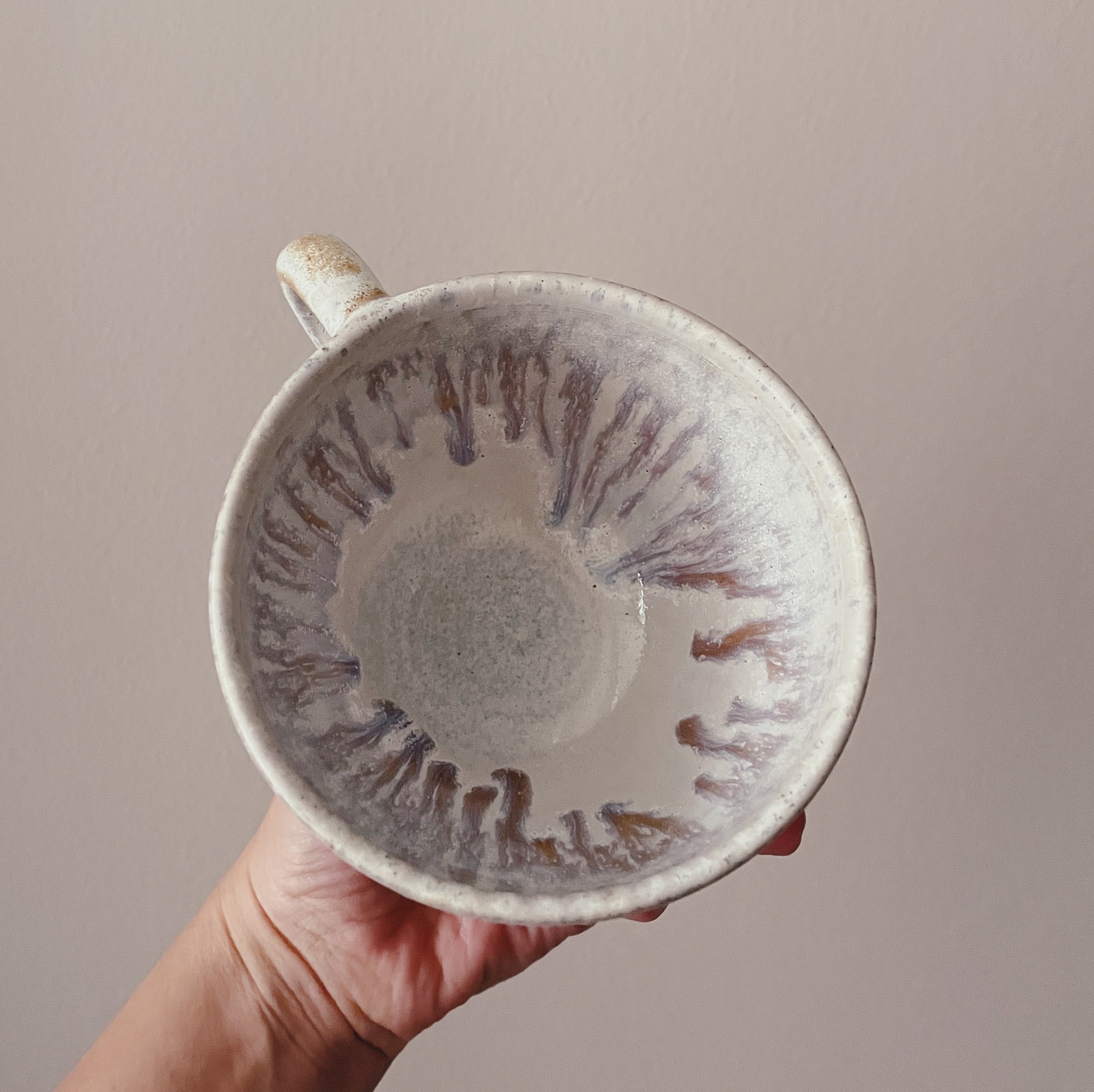 Kop med hank - Brun/Beige