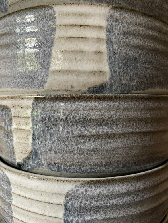 Åse - Morgenmadsskål (Ø14 cm) - Blå/Hvid