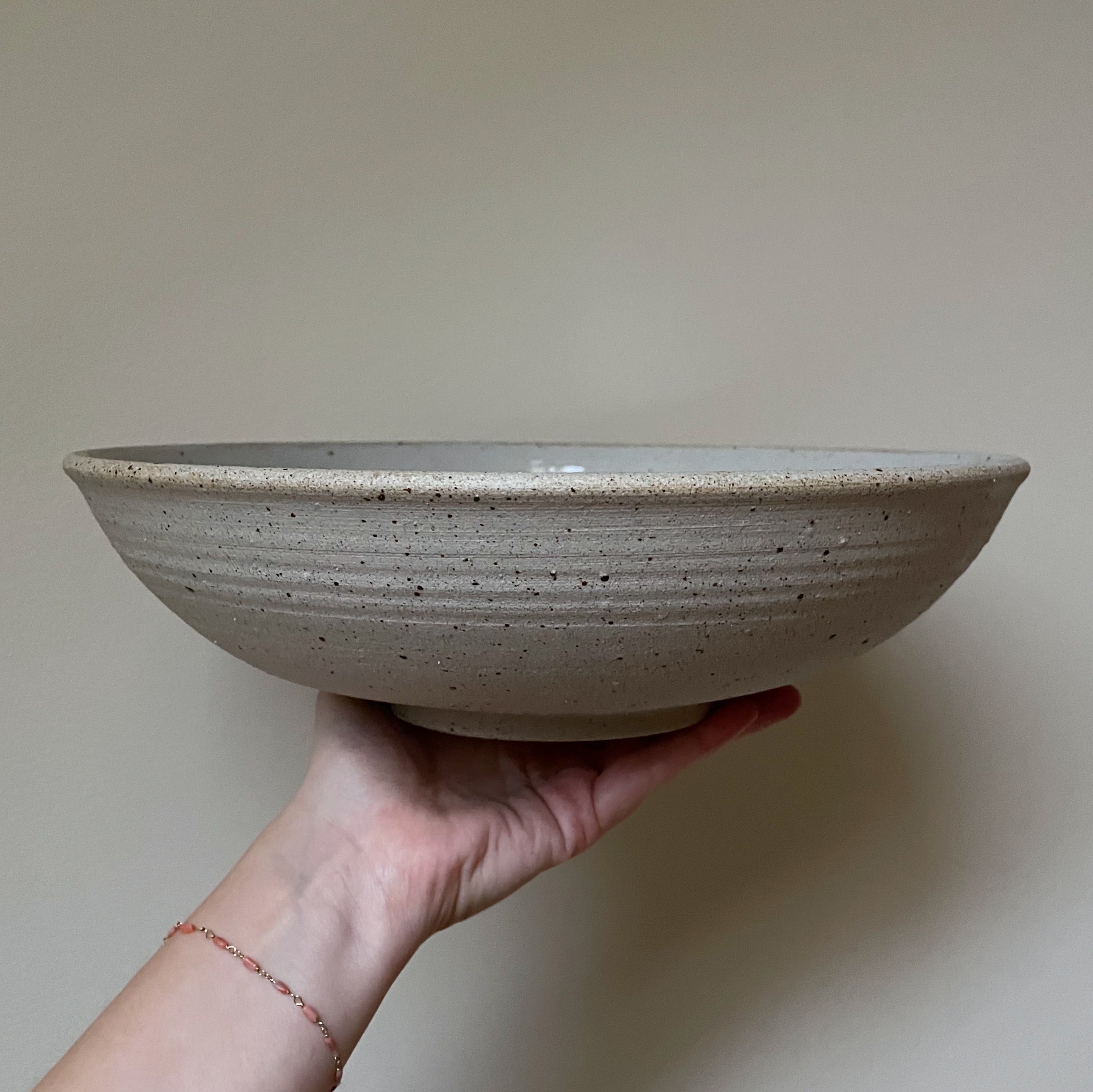 Stor salatskål (Ø:29 cm) - Sand