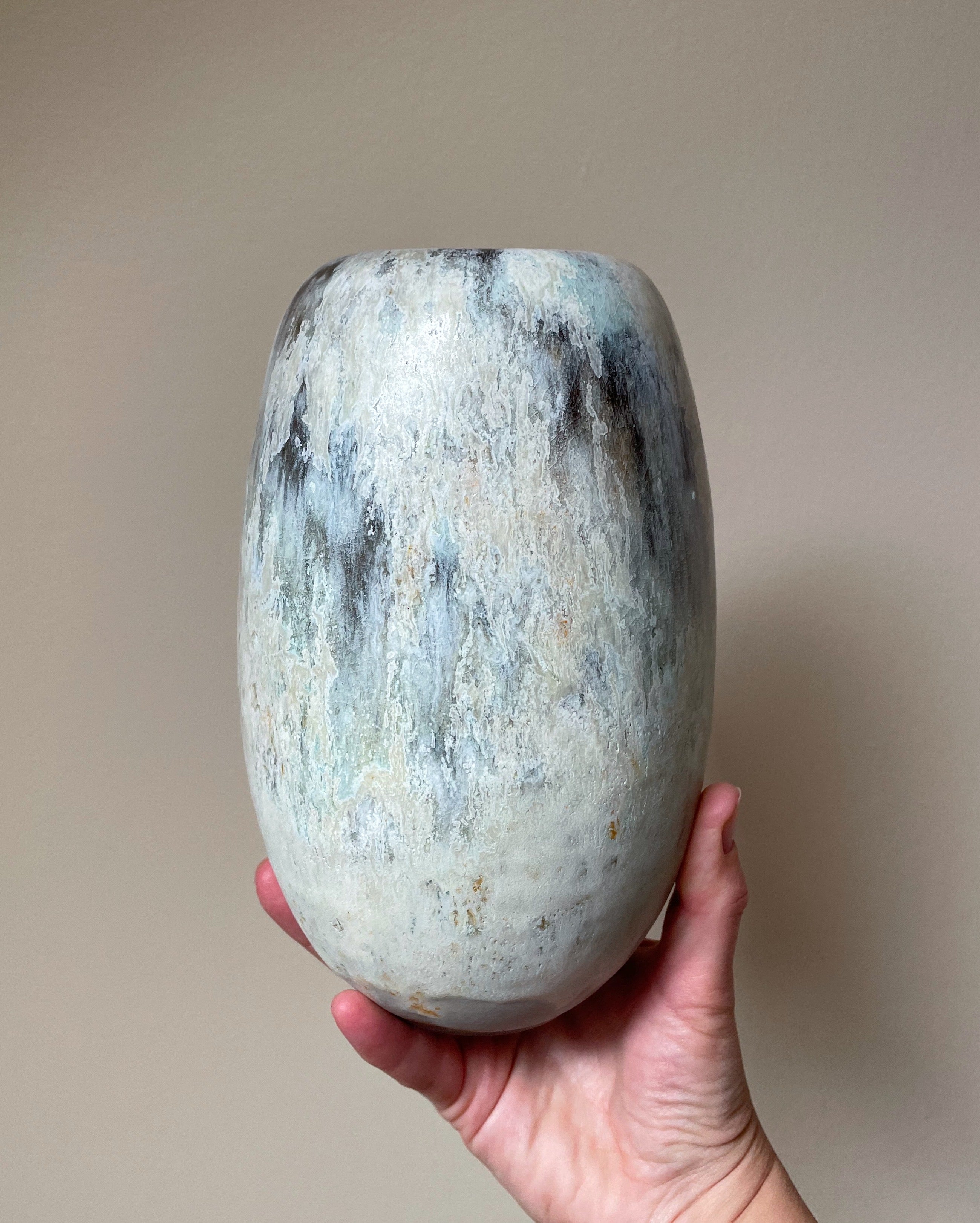 Unika vase (Højde 19 cm) - Grøn - Aage Würtz keramikvase