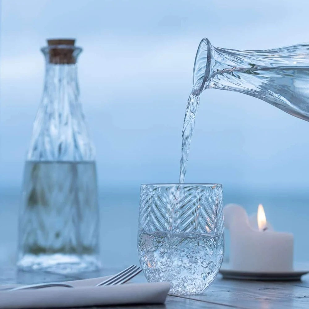 Herringbone Glas Karaffel - Klar