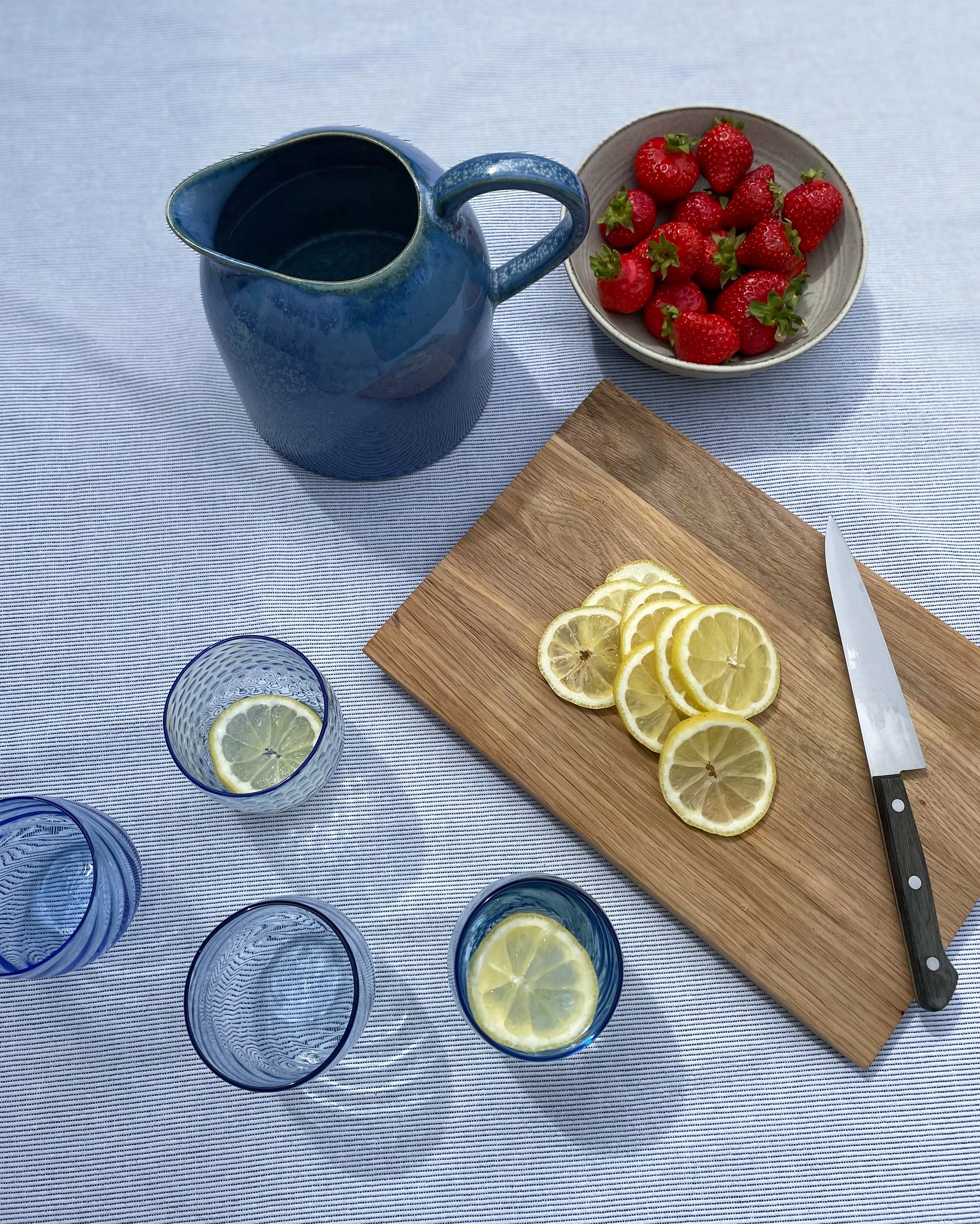 Tone kande m. hank (1,5 l) - Shiny Blue