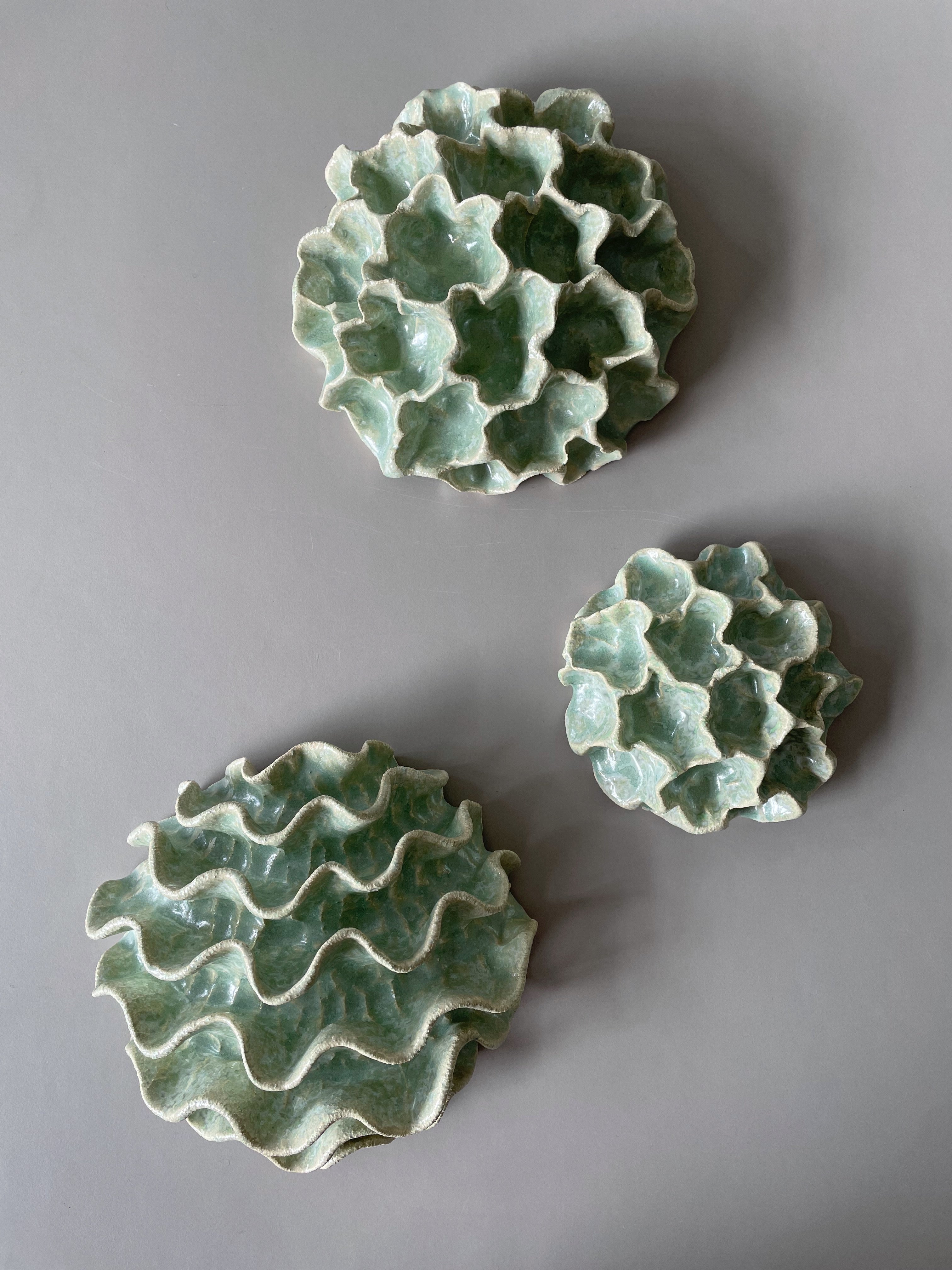 Væg Koral no. 10 - Grøn - Stor