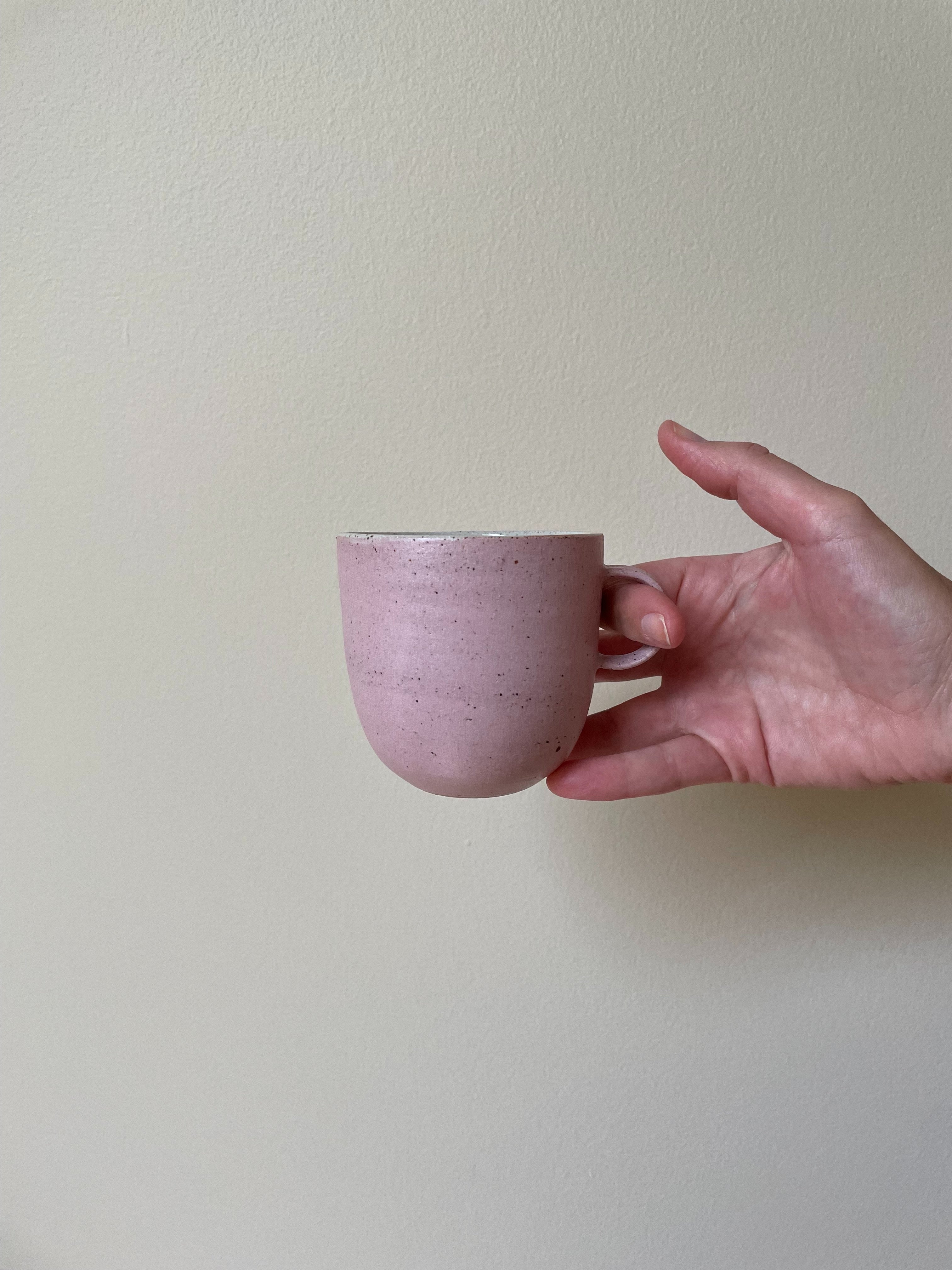 Kaffekop med hank - Lyserød