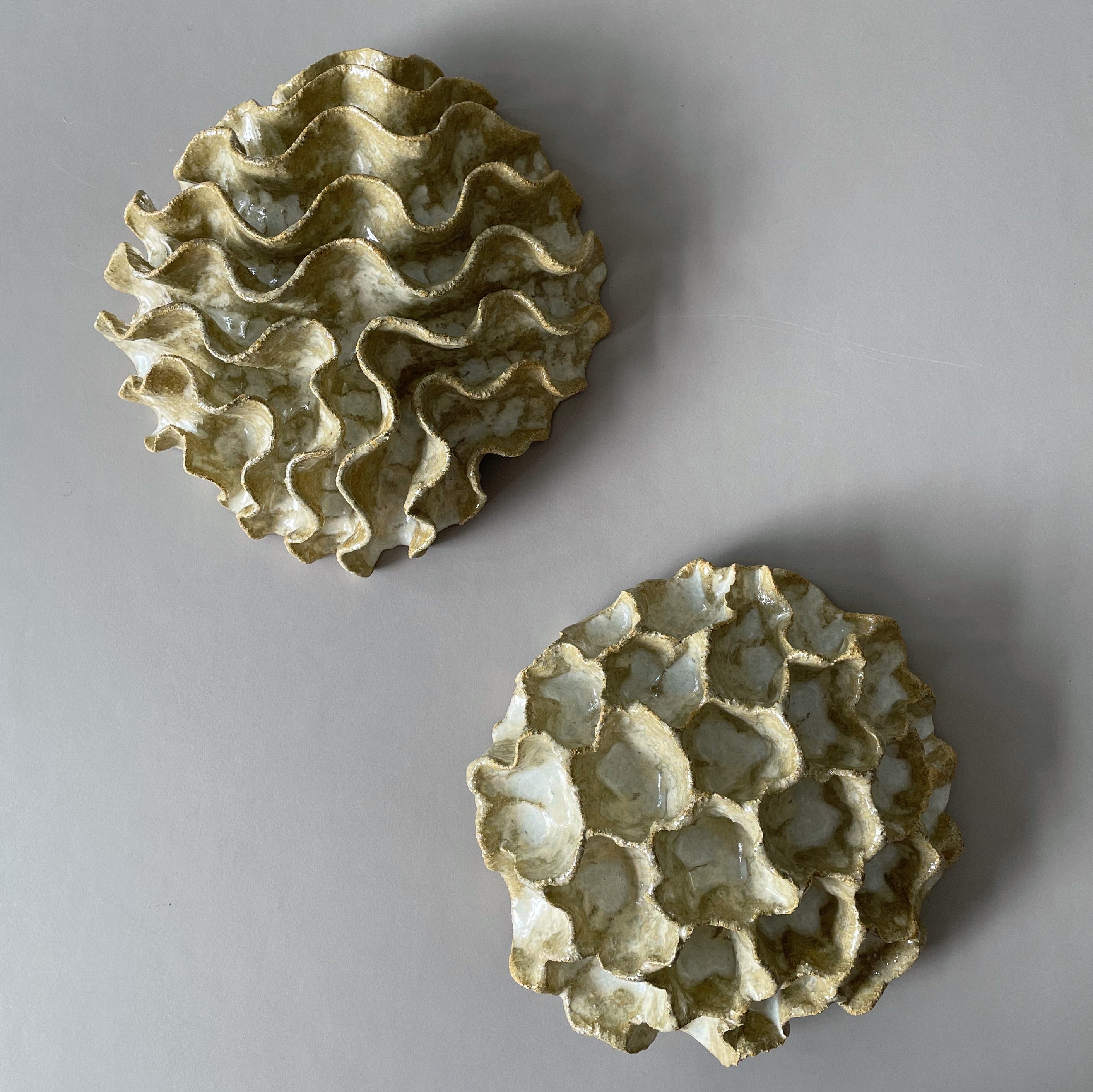 Væg Koral no. 29 - Brun/Grøn - Stor