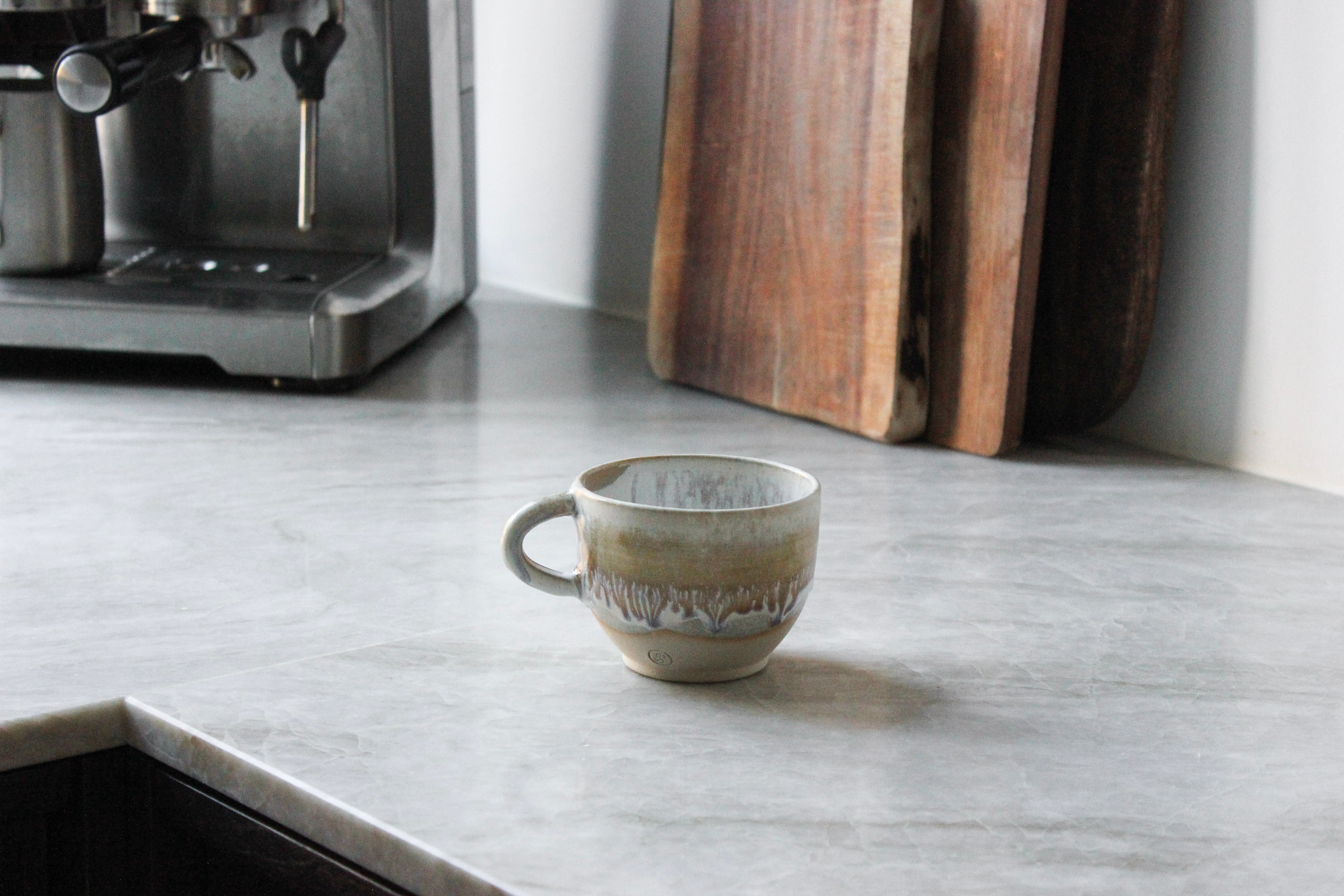 Kop med hank - Brun/Beige