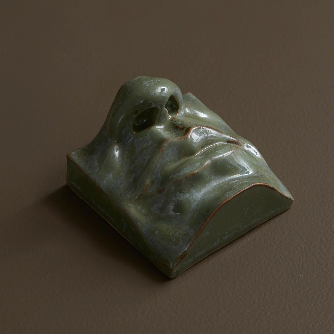 Vægrelief til ophæng - Mouth - Vægkunst - Copper Green