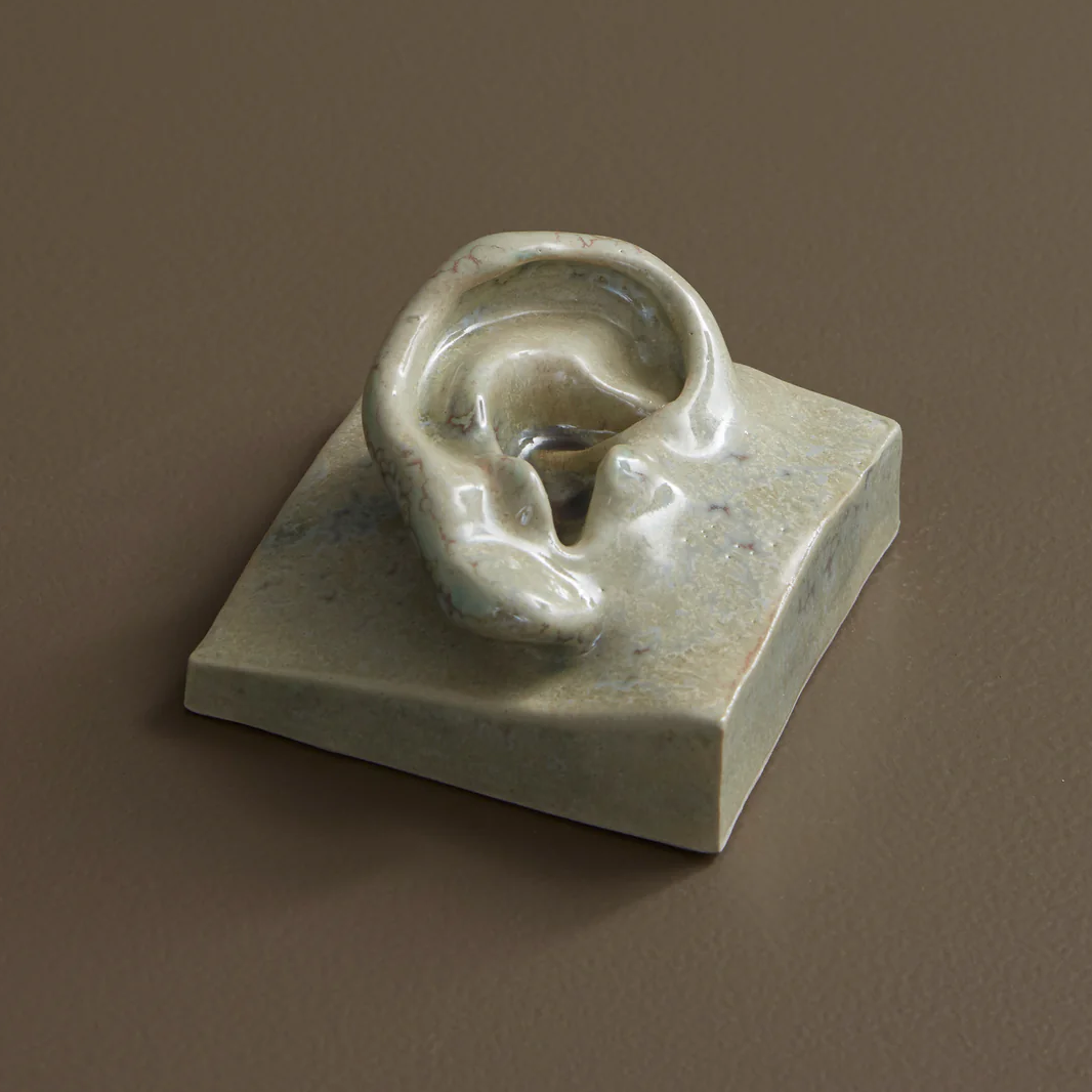 Vægrelief til ophæng - Ear - Vægkunst - Crystal Green