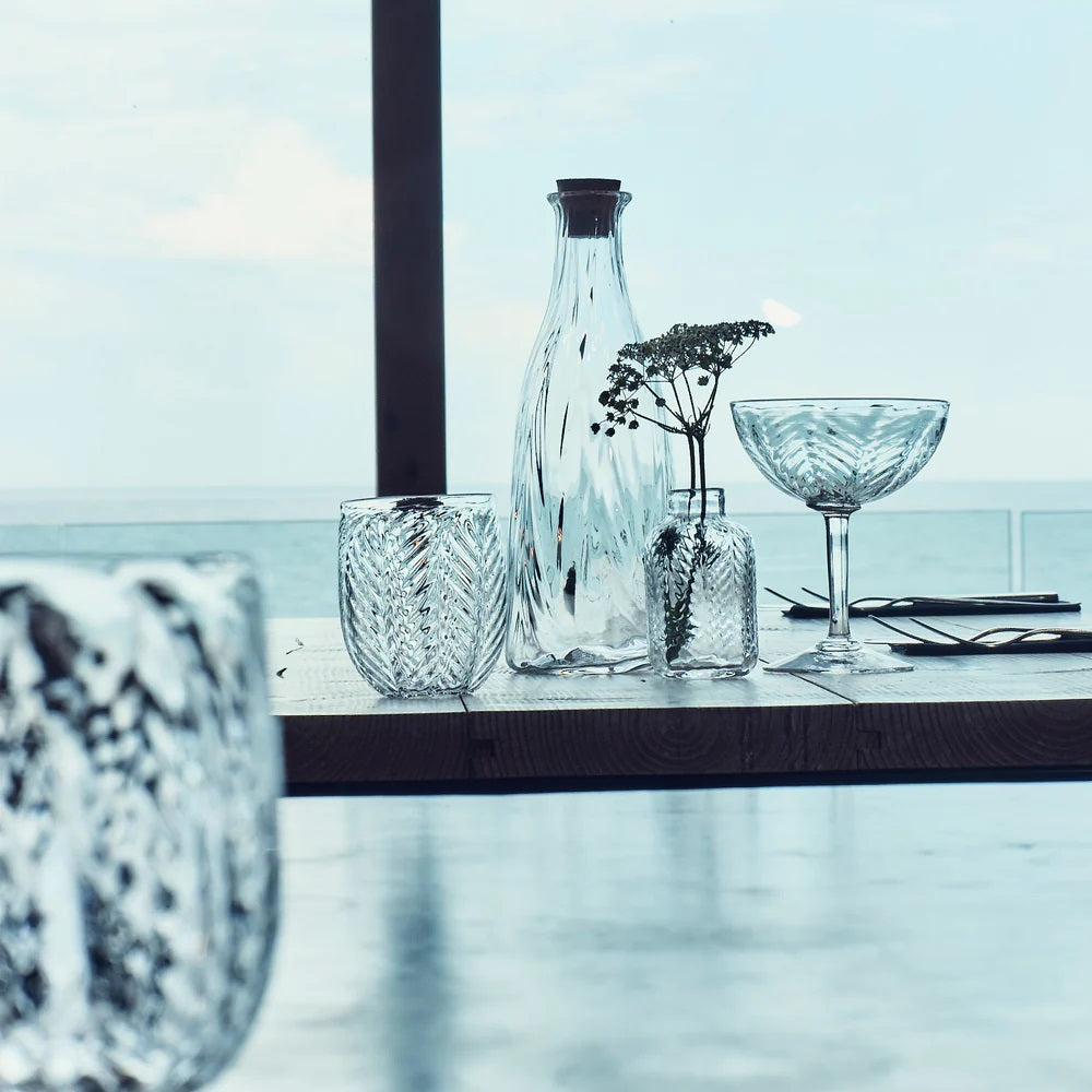 Herringbone Glas Karaffel - Klar