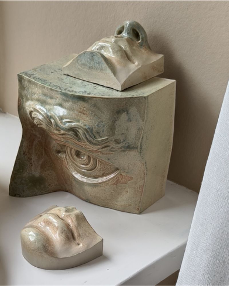 Bogstøtte øje/Bookend Eye - Venstre - Crystal Green