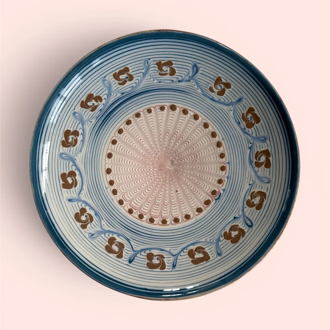 Håndlavet Horezu tallerken - Ø19-22 cm - No. 7