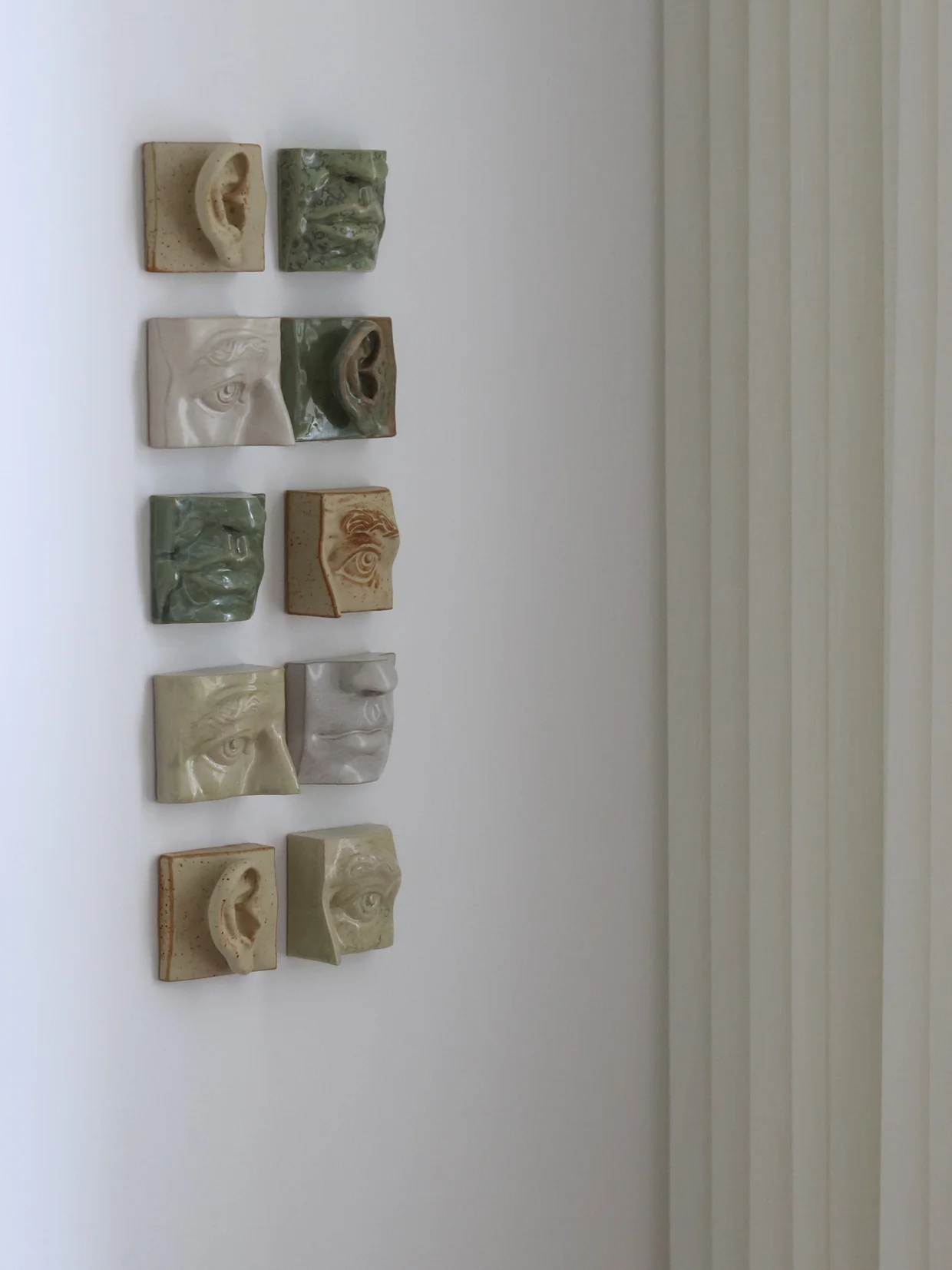 Vægrelief til ophæng - Mouth - Vægkunst - Copper Green