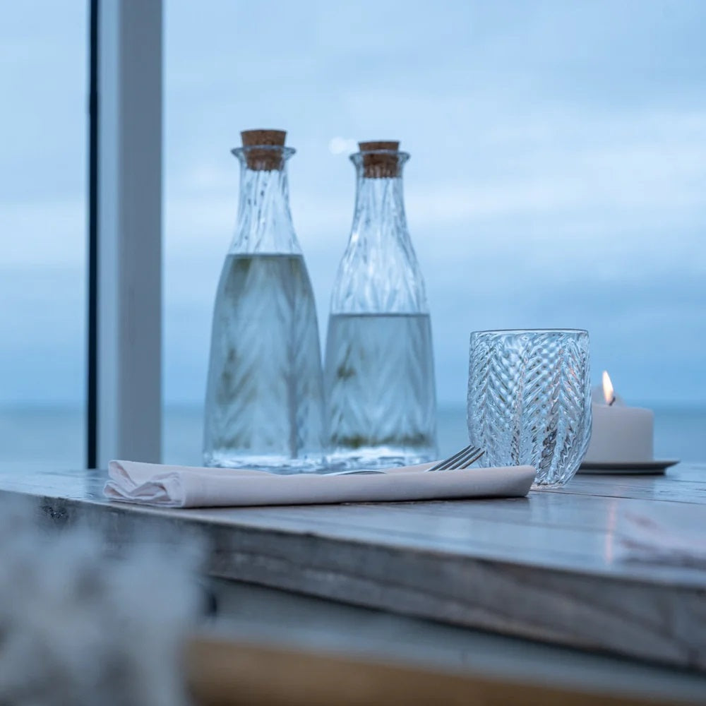 Herringbone Glas Karaffel - Klar