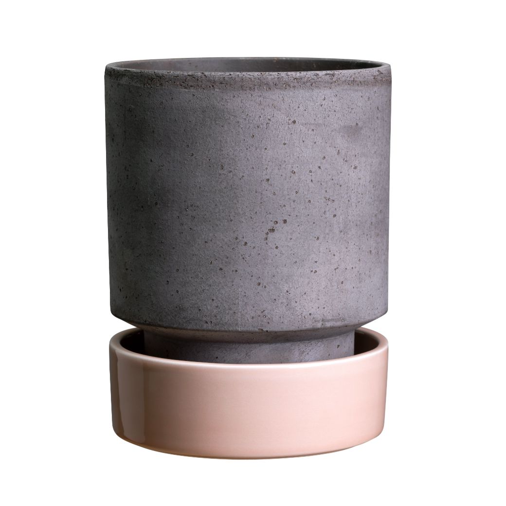 Bergs Potter - Hoff lerkrukke 14 cm inkl. glaseret underskål. Køb hos Studio Holdbar (webshop & butik). Hurtig levering
