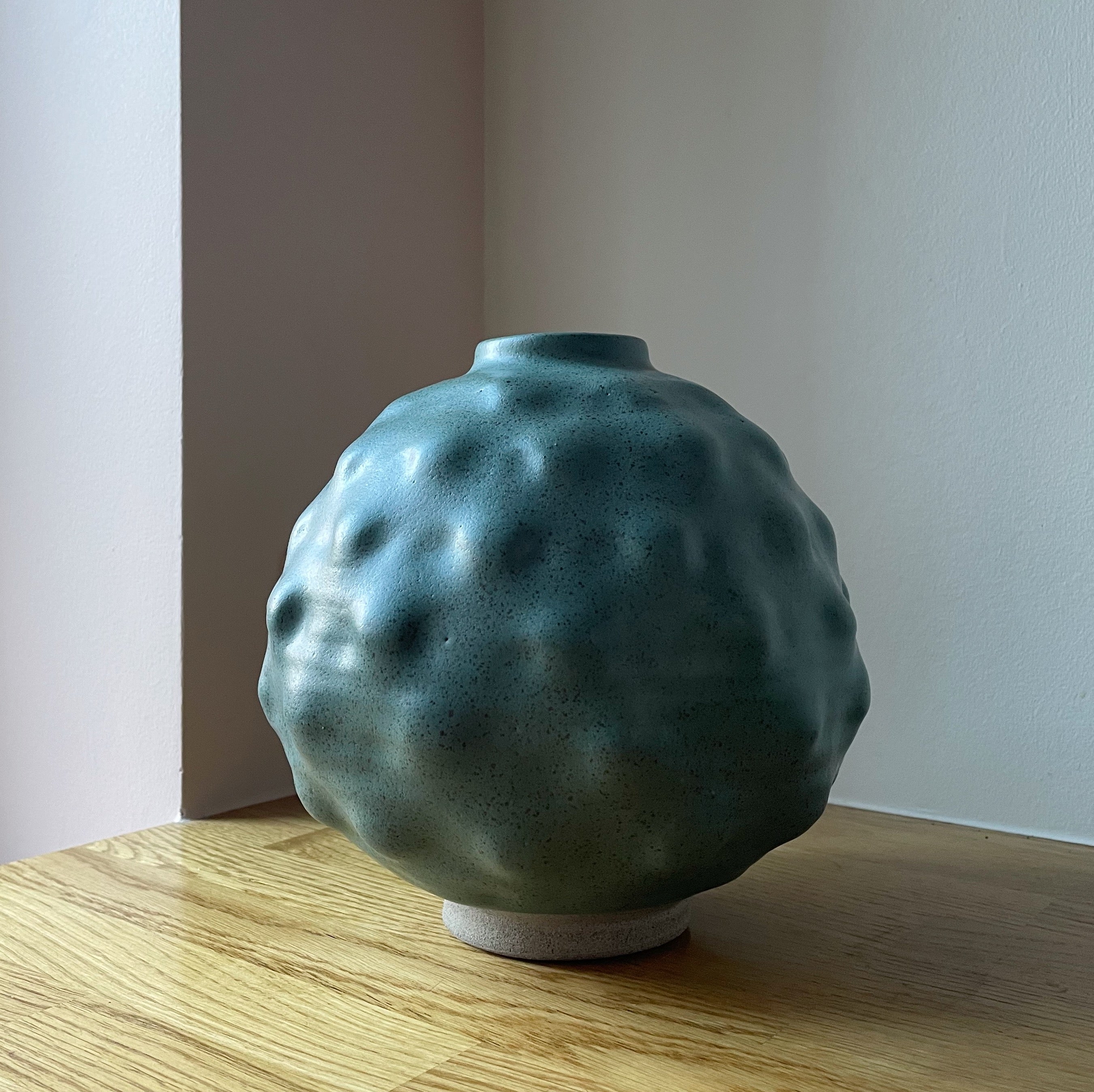 Unika keramik vase (H:20 cm) - Stor - Dark green