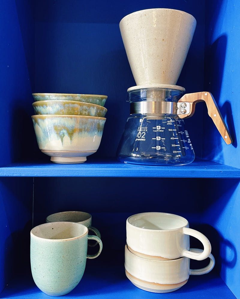 Hario kande - Glas & Oliventræ V60 Server, 600 ml