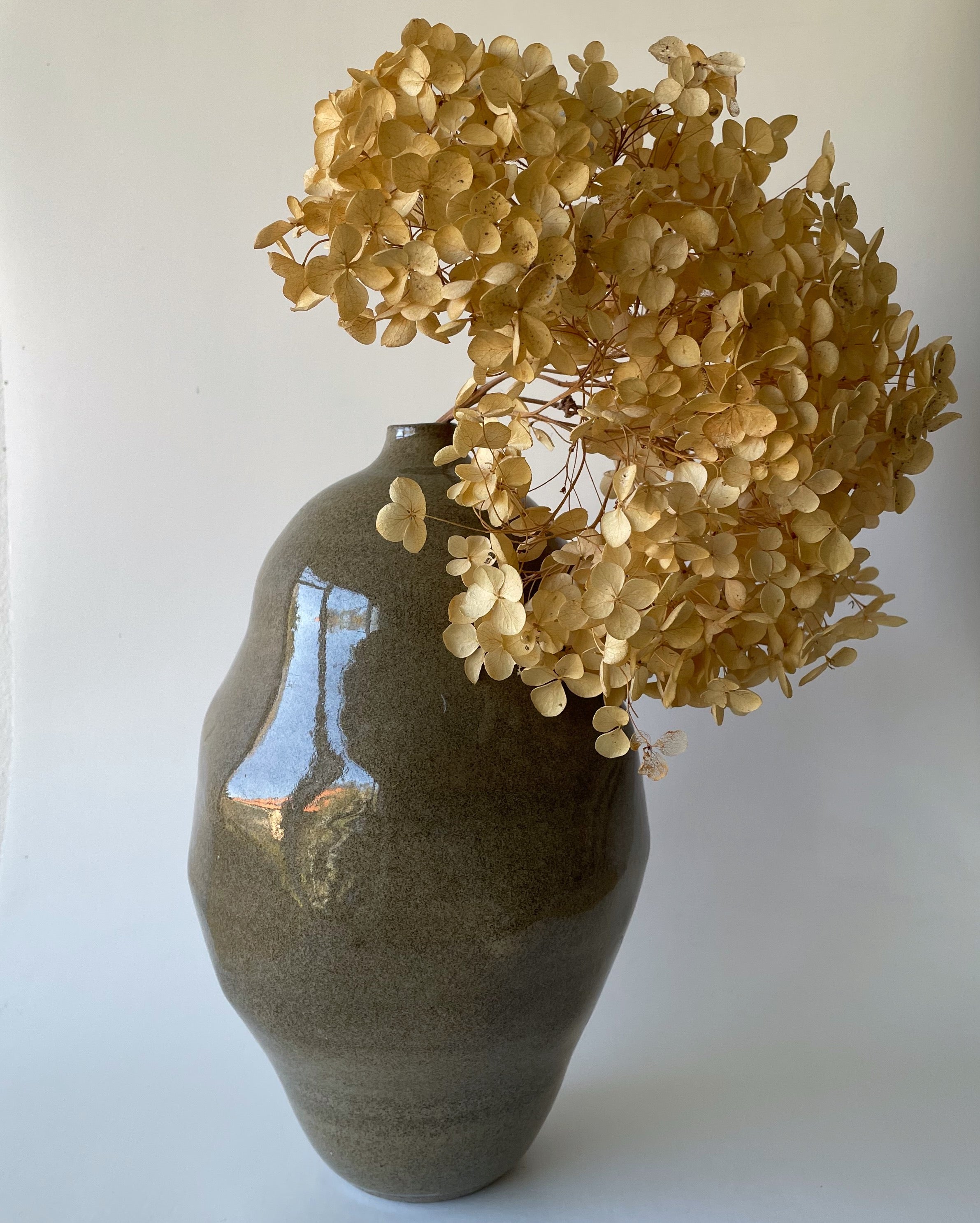 Shaped vase (H:23) - Unika - Brun