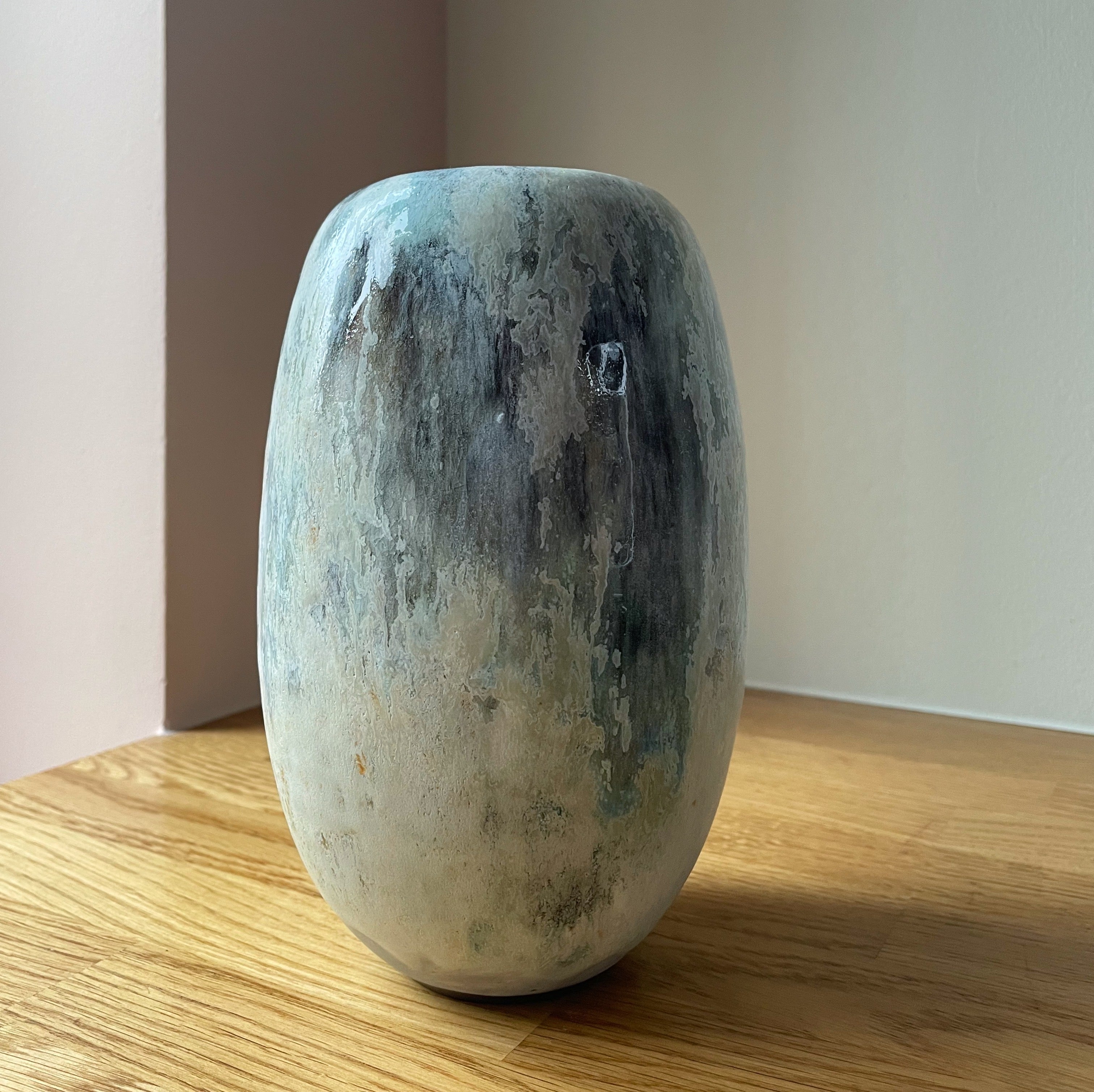 Unika vase (Højde 19 cm) - Grøn - Aage Würtz keramikvase