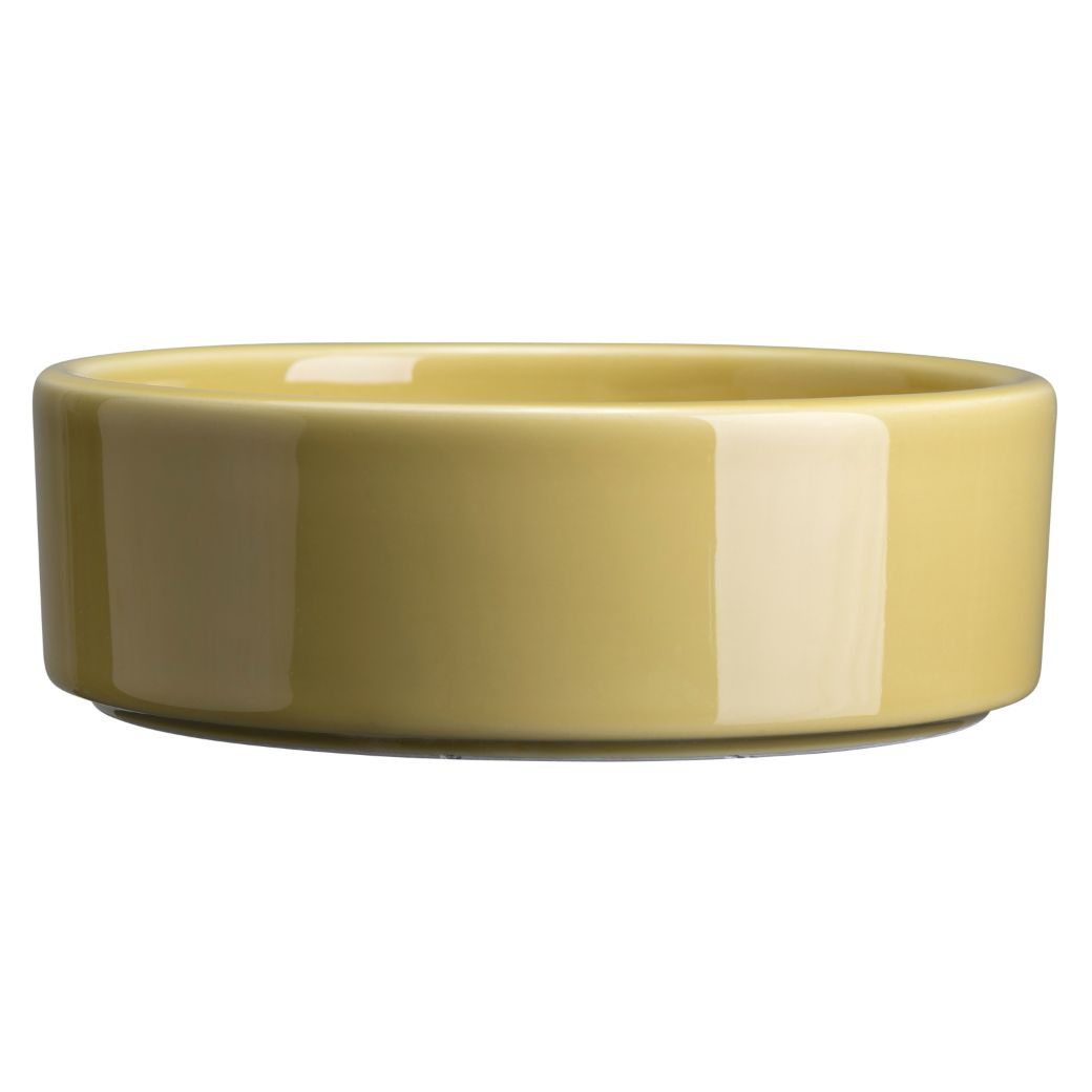Bergs Potter: Hoff glaseret krukke Ø18 cm inkl. underskål - gul. Køb hos Studio Holdbar (webshop & butik). Hurtig levering
