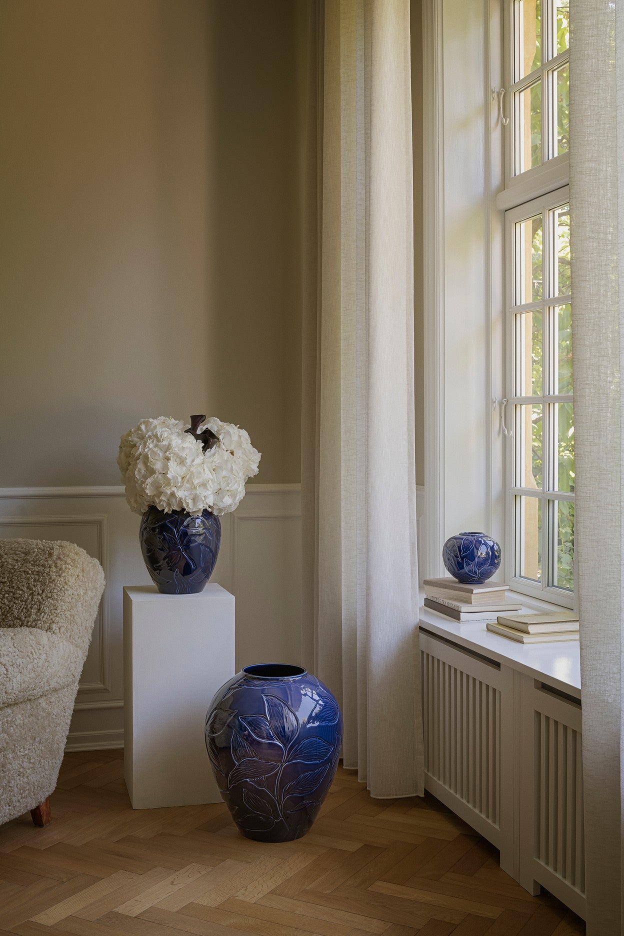 Florita Vase - H30 cm - Agate Blue