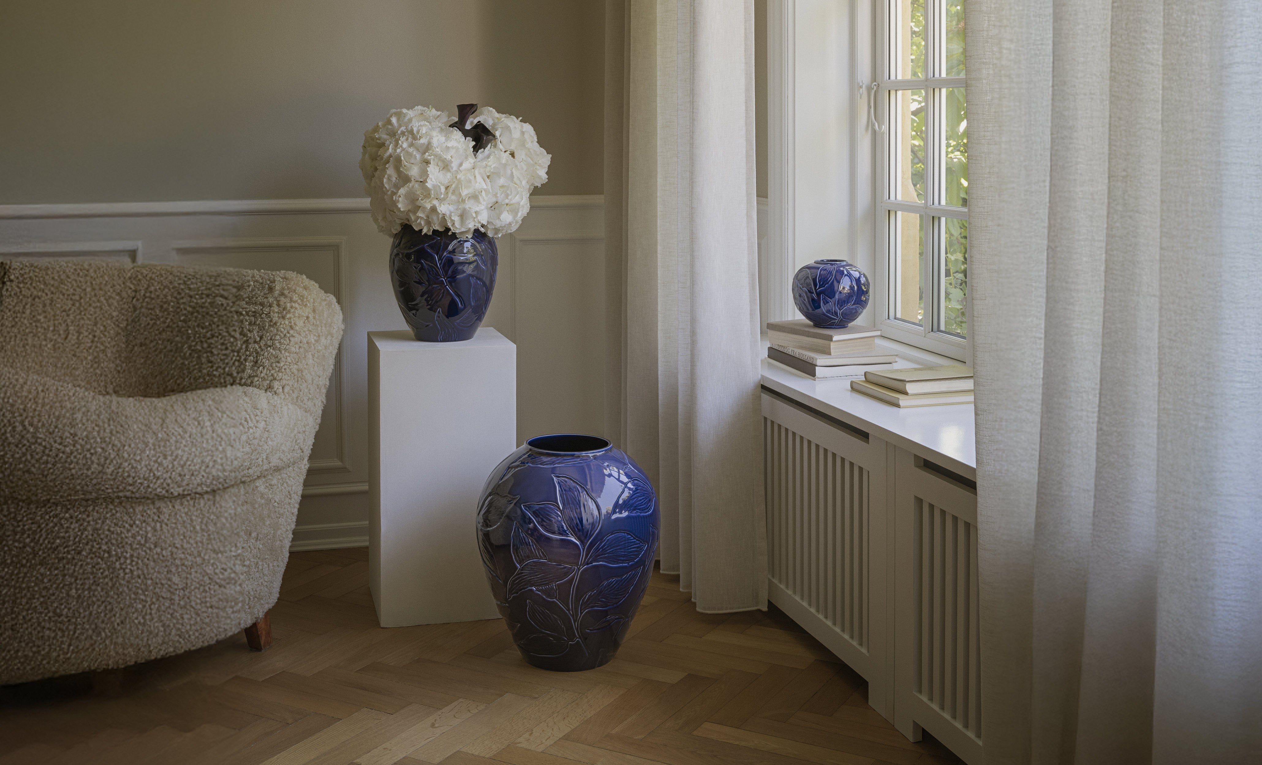 Florita Vase - H30 cm - Agate Blue