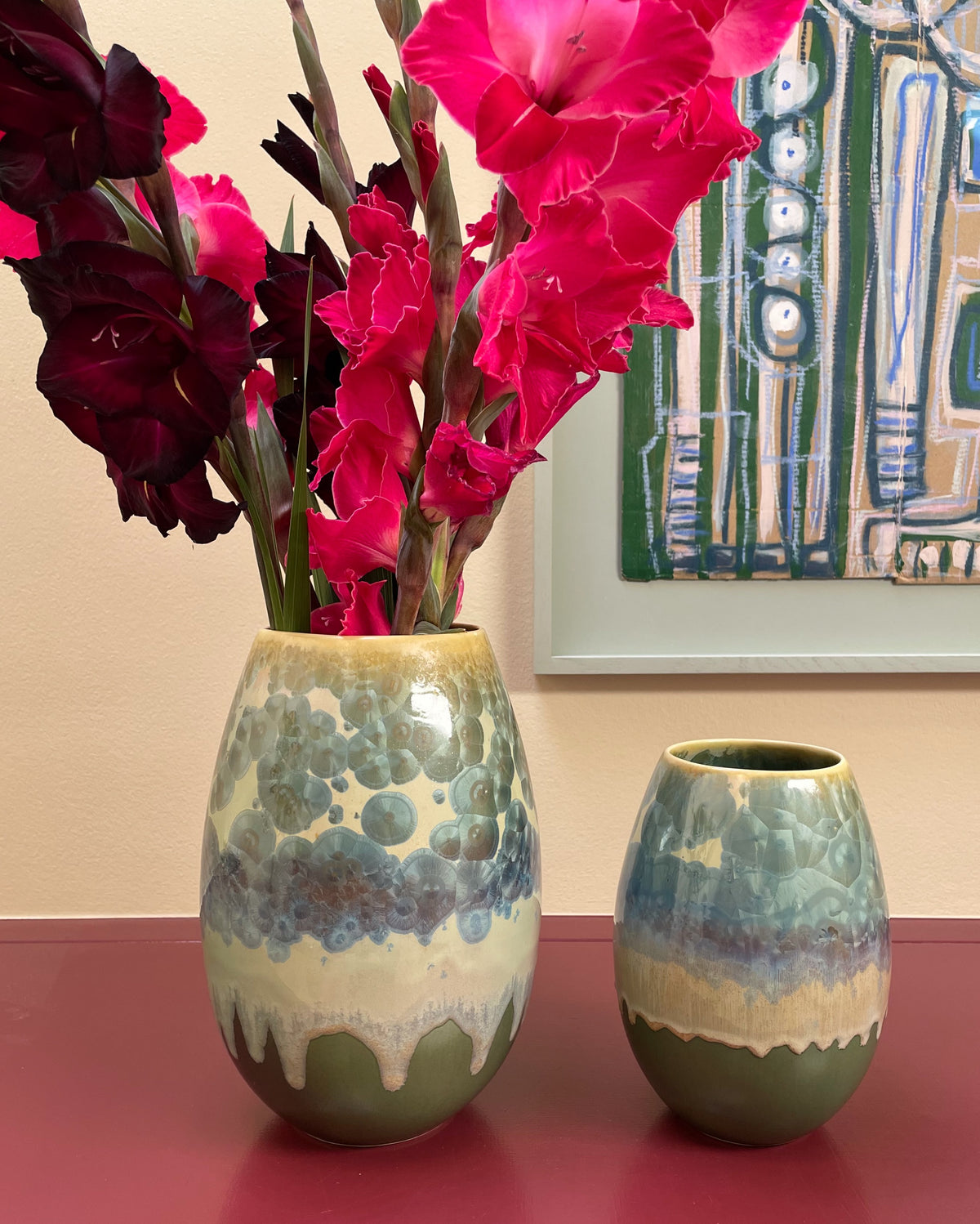 Crystal vase - Forest green - Flere størrelser