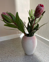 Unika keramik vase (H:20 cm) - Pale rose