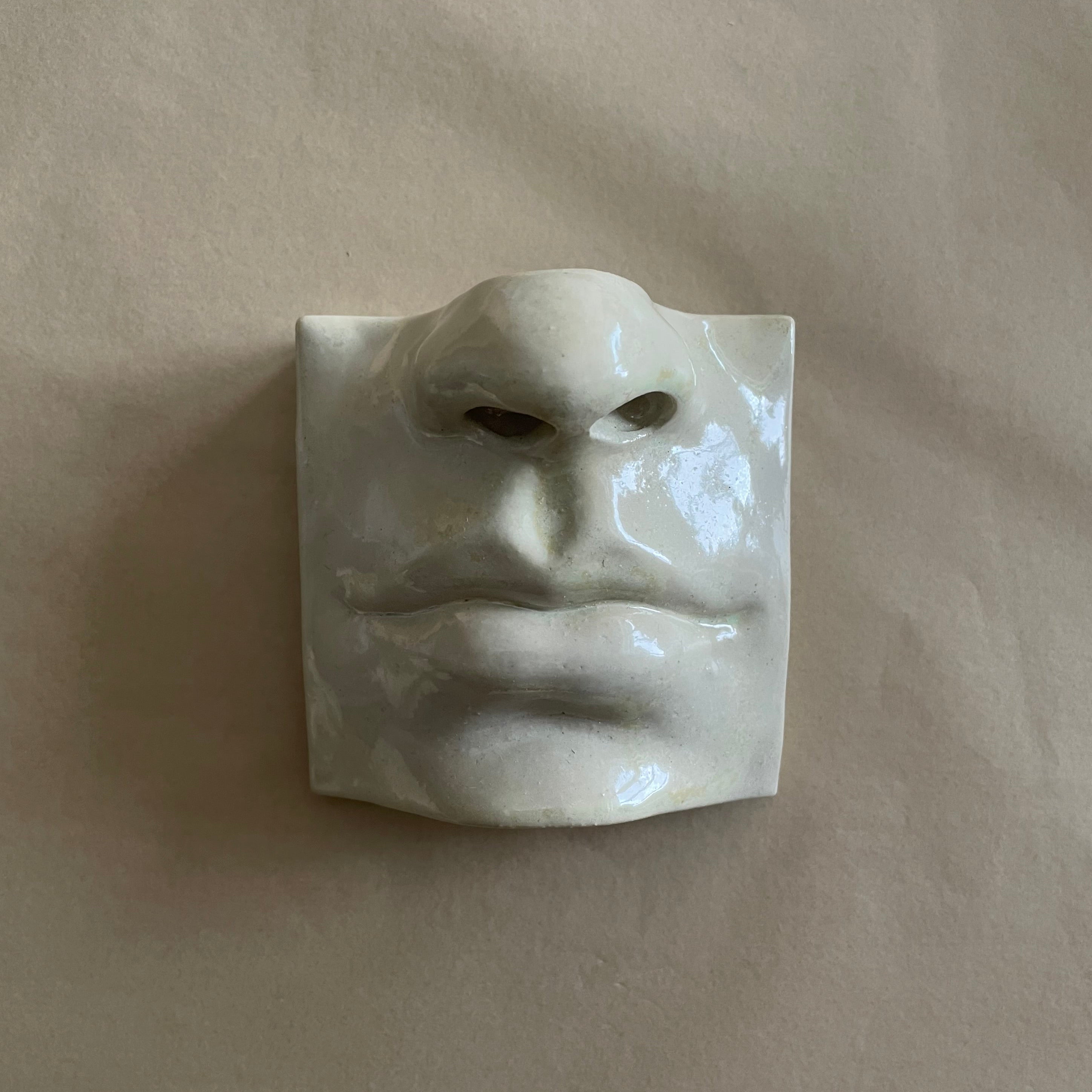 2. sortering: Vægrelief til ophæng - Square Mouth - Vægkunst - Crystal Green