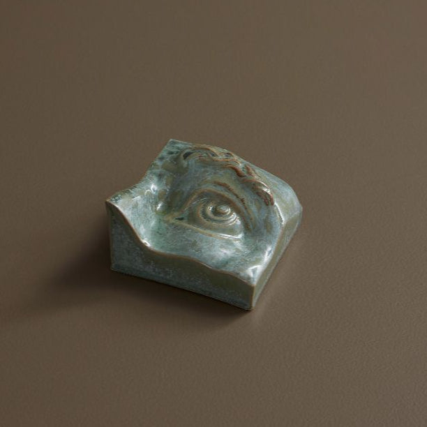 Vægrelief til ophæng - Square Eye - Vægkunst - Copper Green