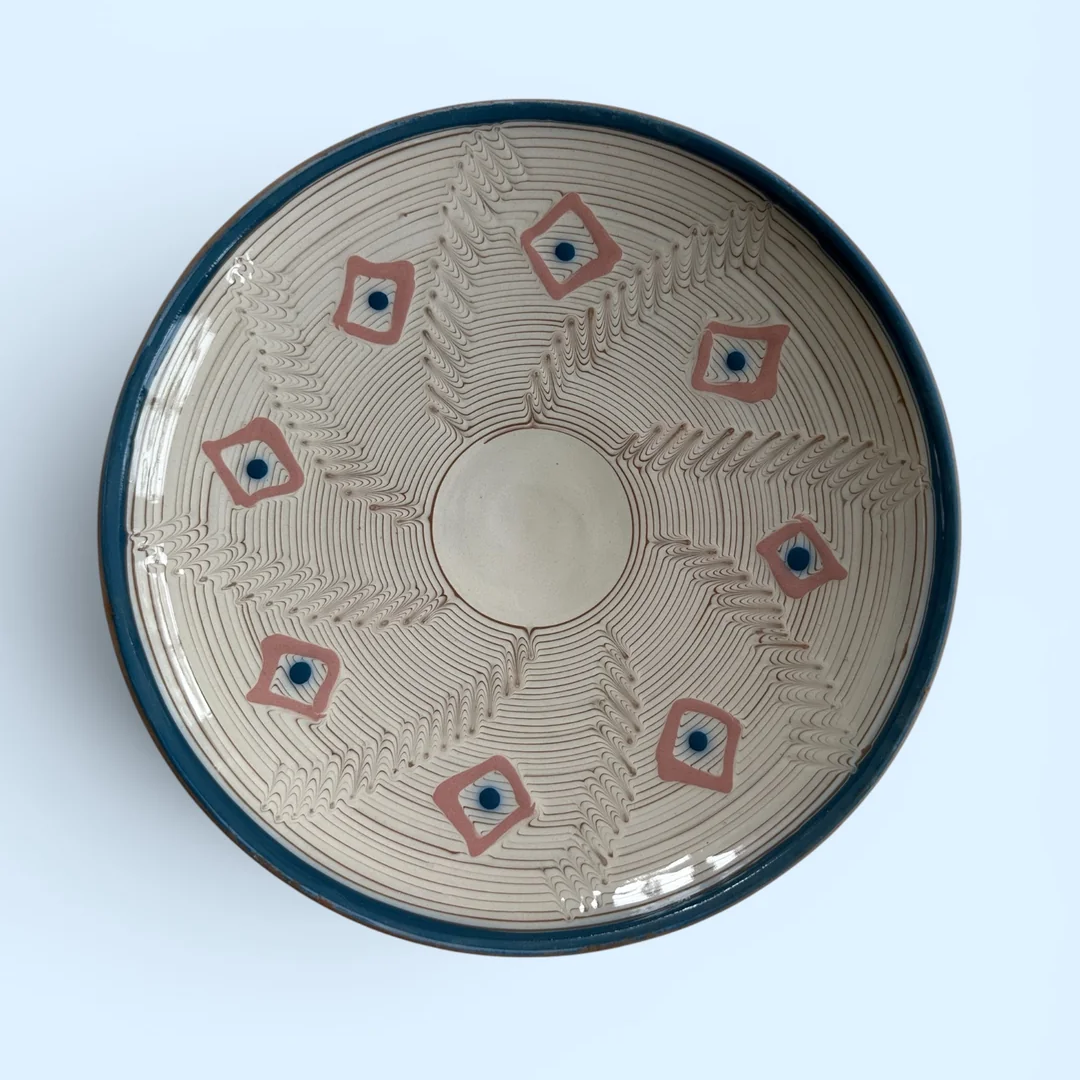 Håndlavet Horezu tallerken - Ø19-22 cm - No. 6