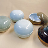 Unika keramik lågkrukke/bonbonniere. Håndlavet af ALF Ceramics samling lys mint