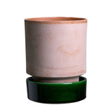 Stor Hoff krukke - ø18cm. Rosa eller grå krukke inkl. glaseret underskål