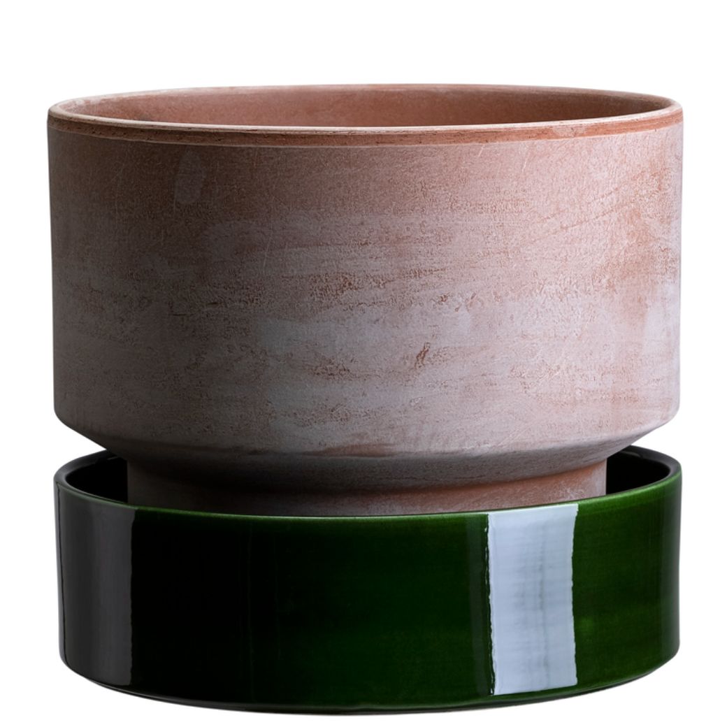 Stor Hoff krukke i ler til gulvplanter. Bergs Potter underskål. Køb hos Studio Holdbar (webshop & butik). Hurtig levering