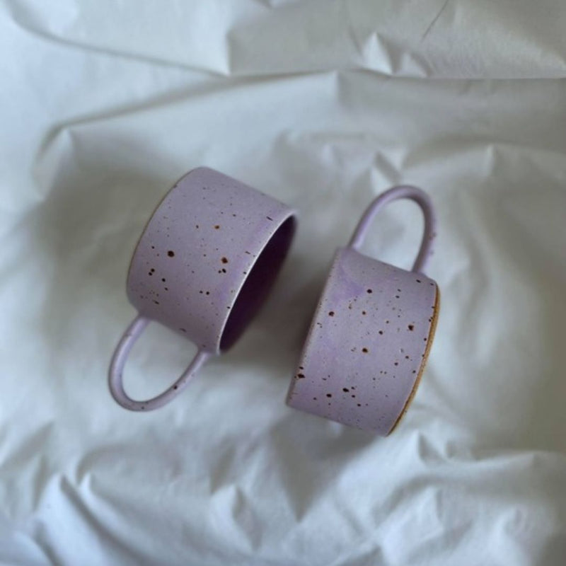 Handmade by Marle, Purple stain kop. Håndlavet keramik kop/krus samlet